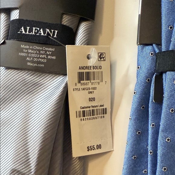 Alfani Alfatech Men’s Tie Bundle NWT 4 Pack Classic Silk-Look Dress Gift - Picture 9 of 10